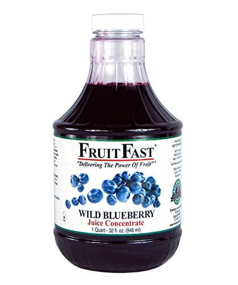 Wild Blueberry Juice Concentrate By (32 FL OZ) Unsweetened, 65 Pure Concentrated Blueberry