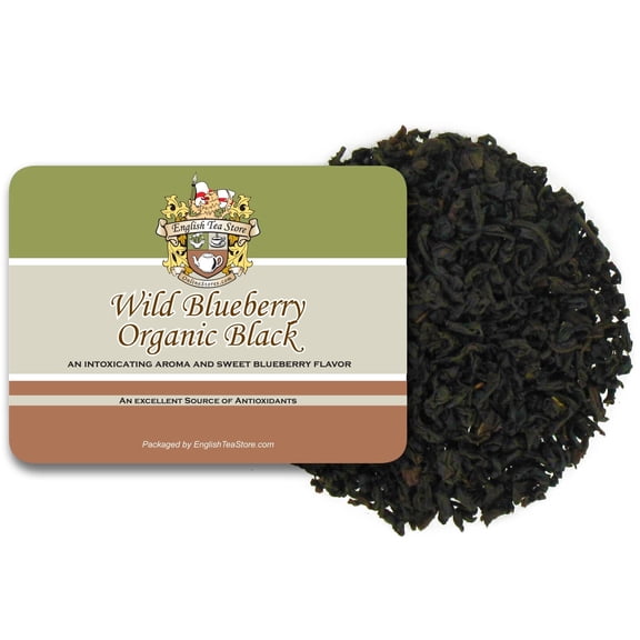 Wild Blueberry Organic Black Tea - Loose Leaf - 16oz | Rich Fruity Aroma & Balanced Flavor | Black Tea with Elderberry Hibiscus Raisin | Sweet Hot or Iced Brew | Ethical Tea Partnership