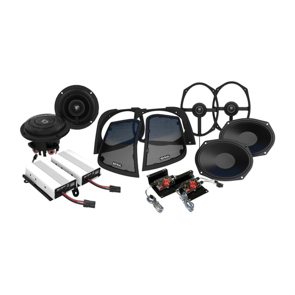 Wild Boar Audio WBA RETRO 800.4SG 4 Speaker & 2 Amplifier Kit with Cut-In Lid Adaptors