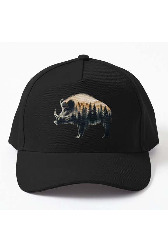 Wild Boar Baseball Cap Wildlife Outdoor Classic Hat Style