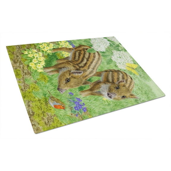 Wild Boar Glass Cutting Board Large