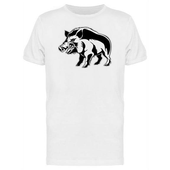 Wild Boar In B&W T-Shirt Men -Image by Shutterstock, Male Medium