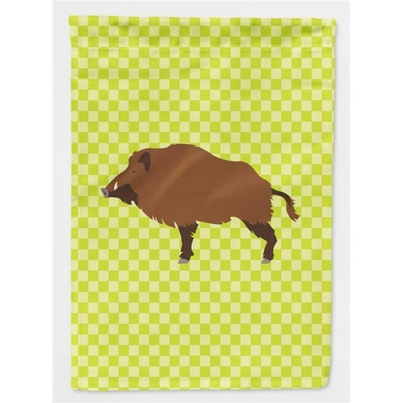Wild Boar Pig Green Flag Garden Size