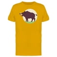 thumbnail image 1 of Wild Boar Roaring Flat Style T-Shirt Men -Image by Shutterstock, Male Small, 1 of 2