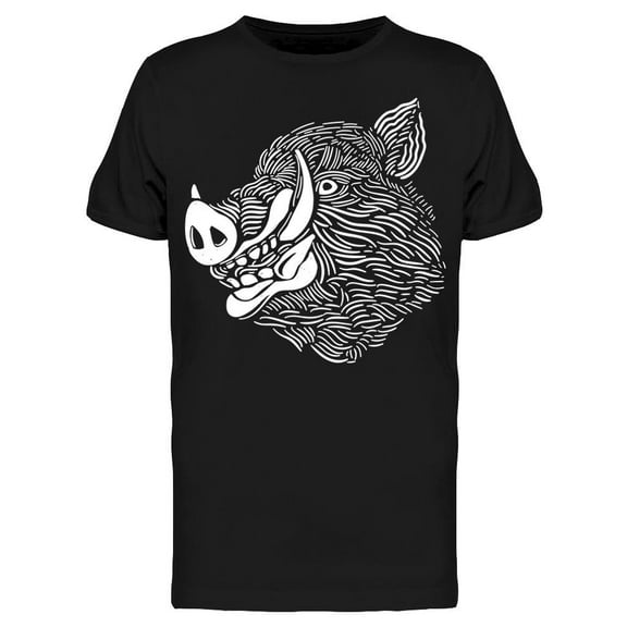 Wild Boar T-Shirt Men -Image by Shutterstock, Male Large