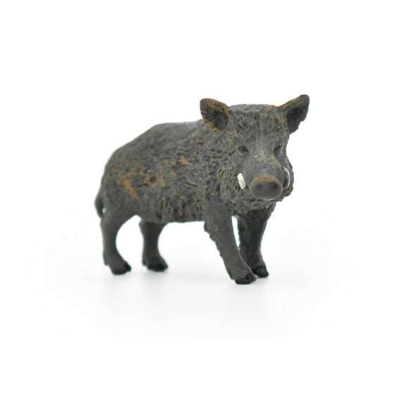 Wild Boar, Wild Pig, Very Realistic Rubber Reproduction, Hand Painted Figurines 3" CH117 BB94