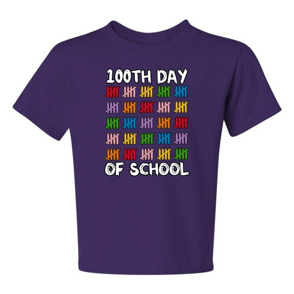 Wild Bobby 100th Day of School Cute Counting Pencils, 100 Days of School 2024 2025 Design for Kids Youth Boys Girls School Unisex Boys Girls Graphic Youth T-Shirt