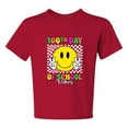 thumbnail image 1 of Wild Bobby 100th Day of School Retro Cute Smiley Face, 100 Days of School 2024 2025 Design for Kids Youth Boys Girls School Unisex Boys Girls Graphic Youth T-Shirt, 1 of 6
