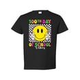 thumbnail image 1 of Wild Bobby 100th Day of School Retro Cute Smiley Face, 100 Days of School 2024 2025 Design for Kids Youth Boys Girls School Toddler Crew Graphic T-Shirt, 1 of 6