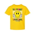 thumbnail image 1 of Wild Bobby 100th Day of School Retro Cute Smiley Face, 100 Days of School 2024 2025 Design for Kids Youth Boys Girls School Toddler Crew Graphic T-Shirt, 1 of 6
