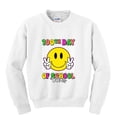 thumbnail image 1 of Wild Bobby 100th Day of School Retro Cute Smiley Face, 100 Days of School 2024 2025 Design for Kids Youth Boys Girls School Unisex Boys Girls Crewneck Graphic Sweatshirt, 1 of 6