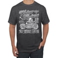 thumbnail image 1 of Wild Bobby, 1901 Widow Makers Skeleton Motorcycle Cars and Trucks Men's Graphic T-Shirt, Heather Black, Large, 1 of 3