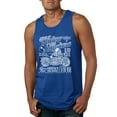 thumbnail image 1 of Wild Bobby, 1901 Widow Makers Skeleton Motorcycle Cars and Trucks Mens Graphic Tank Top, Royal, 2XL, 1 of 3