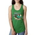 thumbnail image 1 of Wild Bobby, 1946 Vintage Ford Woody Chasing Waves Cars and Trucks Ladies Racerback Tank Top, Kelly, Small, 1 of 3