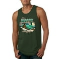 thumbnail image 1 of Wild Bobby, 1946 Vintage Ford Woody Chasing Waves Cars and Trucks Mens Graphic Tank Top, Forest Green, Medium, 1 of 3
