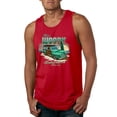 thumbnail image 1 of Wild Bobby, 1946 Vintage Ford Woody Chasing Waves Cars and Trucks Mens Graphic Tank Top, Red, 3XL, 1 of 3