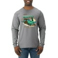 thumbnail image 1 of Wild Bobby, 1946 Vintage Ford Woody Chasing Waves Cars and Trucks Mens Long Sleeve Shirt, Heather Grey, Small, 1 of 3