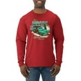 thumbnail image 1 of Wild Bobby, 1946 Vintage Ford Woody Chasing Waves Cars and Trucks Mens Long Sleeve Shirt, Red, Large, 1 of 3