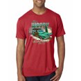 thumbnail image 1 of Wild Bobby, 1946 Vintage Ford Woody Chasing Waves Cars and Trucks Mens Premium Tri Blend T-Shirt, Vintage Red, X-Large, 1 of 3