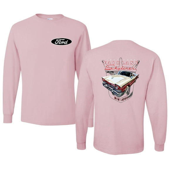 Wild Bobby 1957 Ford Fairlane Skyliner 312 Convertible Classic Vintage Car Lover Men Long Sleeve Shirt