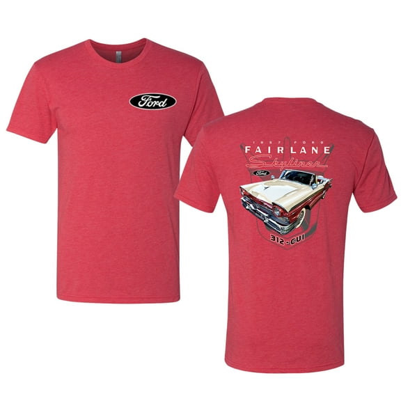 Wild Bobby 1957 Ford Fairlane Skyliner 312 Convertible Classic Vintage Car Lover Men Premium Tri Blend Tee