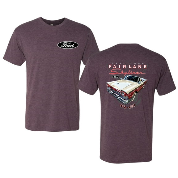 Wild Bobby 1957 Ford Fairlane Skyliner 312 Convertible Classic Vintage Car Lover Men Premium Tri Blend Tee