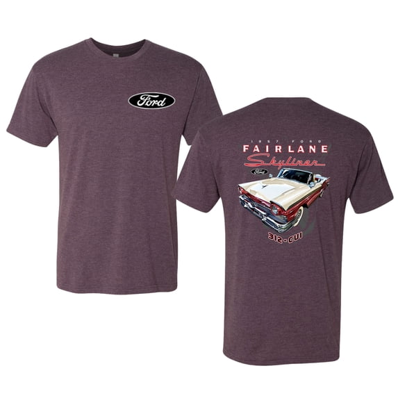Wild Bobby 1957 Ford Fairlane Skyliner 312 Convertible Classic Vintage Car Lover Men Premium Tri Blend Tee
