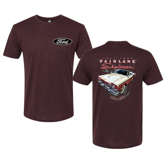 Wild Bobby 1957 Ford Fairlane Skyliner 312 Convertible Classic Vintage Car Lover Men Premium Tri Blend Tee
