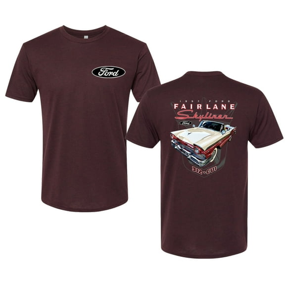 Wild Bobby 1957 Ford Fairlane Skyliner 312 Convertible Classic Vintage Car Lover Men Premium Tri Blend Tee