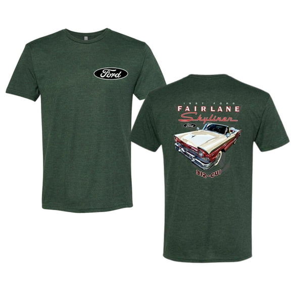 Wild Bobby 1957 Ford Fairlane Skyliner 312 Convertible Classic Vintage Car Lover Men Premium Tri Blend Tee