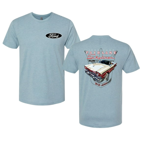 Wild Bobby 1957 Ford Fairlane Skyliner 312 Convertible Classic Vintage Car Lover Men Premium Tri Blend Tee