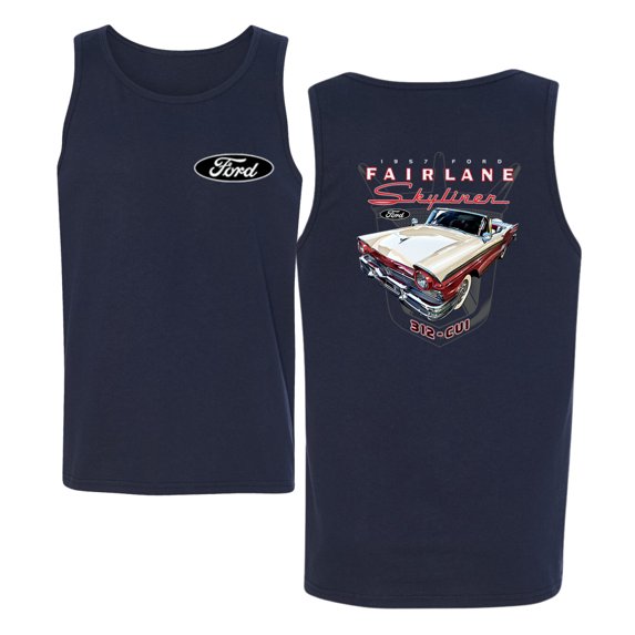 Wild Bobby 1957 Ford Fairlane Skyliner 312 Convertible Classic Vintage Car Lover Men Tank Top