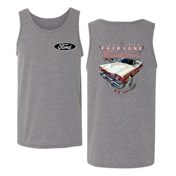 Wild Bobby 1957 Ford Fairlane Skyliner 312 Convertible Classic Vintage Car Lover Men Tank Top