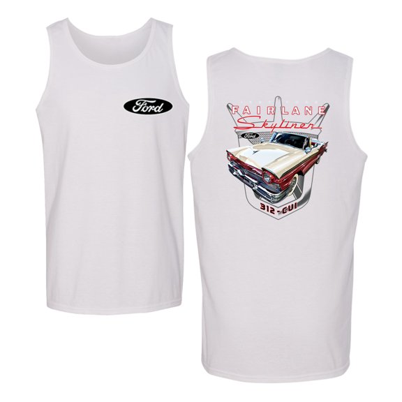 Wild Bobby 1957 Ford Fairlane Skyliner 312 Convertible Classic Vintage Car Lover Men Tank Top