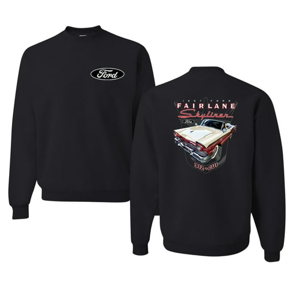 Wild Bobby 1957 Ford Fairlane Skyliner 312 Convertible Classic Vintage Car Lover Unisex Crewneck Sweatshirt