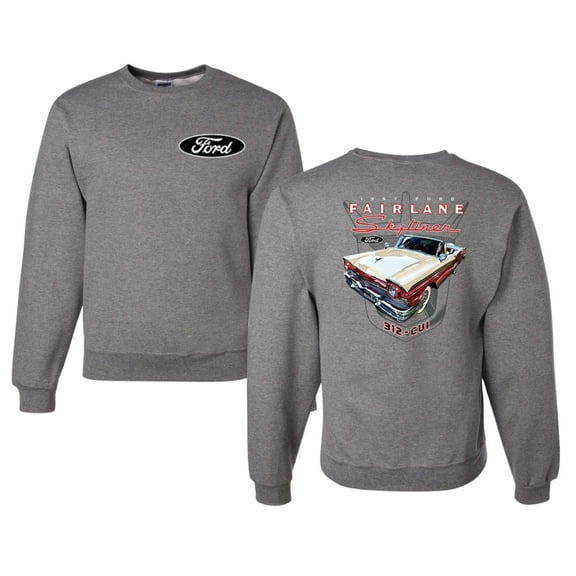 Wild Bobby 1957 Ford Fairlane Skyliner 312 Convertible Classic Vintage Car Lover Unisex Crewneck Sweatshirt