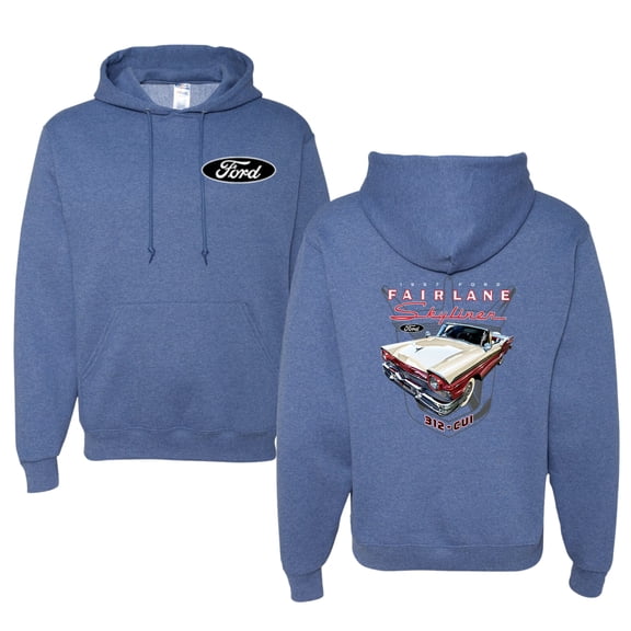 Wild Bobby 1957 Ford Fairlane Skyliner 312 Convertible Classic Vintage Car Lover Unisex Hoodie Sweatshirt