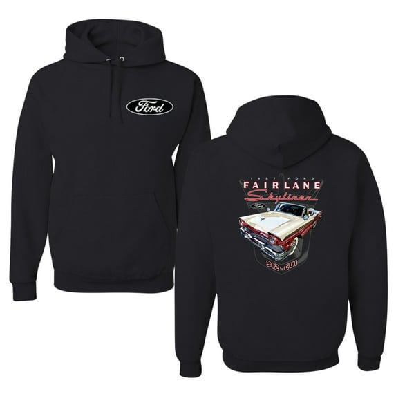 Wild Bobby 1957 Ford Fairlane Skyliner 312 Convertible Classic Vintage Car Lover Unisex Hoodie Sweatshirt