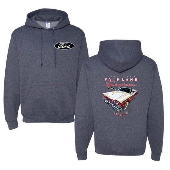 Wild Bobby 1957 Ford Fairlane Skyliner 312 Convertible Classic Vintage Car Lover Unisex Hoodie Sweatshirt