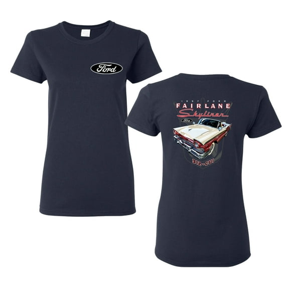 Wild Bobby 1957 Ford Fairlane Skyliner 312 Convertible Classic Vintage Car Lover Women Graphic Tee