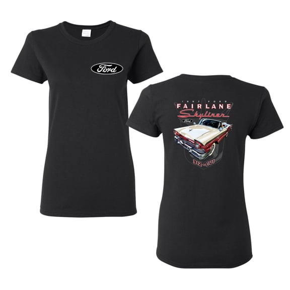 Wild Bobby 1957 Ford Fairlane Skyliner 312 Convertible Classic Vintage Car Lover Women Graphic Tee