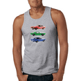 thumbnail image 1 of Wild Bobby, 1970 Dodge Challenger Red Green Blue Classic Roadster Cars Cars and Trucks Graphic Tank Top, 1 of 1