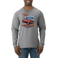 thumbnail image 1 of Wild Bobby, 1977 Ford Motors 77 Mustang Silhouette, Cars and Trucks, Men Long Sleeve Shirt, Heather Grey, Medium, 1 of 4