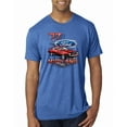 thumbnail image 1 of Wild Bobby, 1977 Ford Motors 77 Mustang Silhouette, Cars and Trucks, Men Premium Tri Blend Tee, Vintage Royal, Medium, 1 of 4