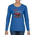 thumbnail image 1 of Wild Bobby, 1977 Ford Motors 77 Mustang Silhouette, Cars and Trucks, Women Graphic Long Sleeve Tee, Royal, X-Large, 1 of 4