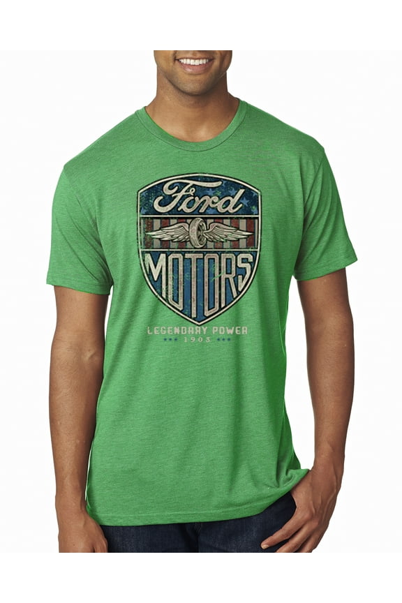 , 1983 Vintage Distressed Ford Motors Legendary Power Cars and Trucks Mens Premium Tri Blend T-Shirt, Envy, Small