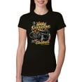 thumbnail image 1 of 1990 Vintage Garage Customs Hot Rod Classic Car Cars and Trucks Womens Slim Fit Junior Tee, Black, Small, 1 of 3