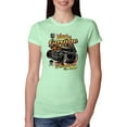 thumbnail image 1 of 1990 Vintage Garage Customs Hot Rod Classic Car Cars and Trucks Womens Slim Fit Junior Tee, Mint, X-Large, 1 of 3