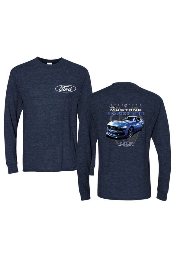 2025 Ford Mustang Dark Horse 500 HP 5.0L Men Long Sleeve Shirt