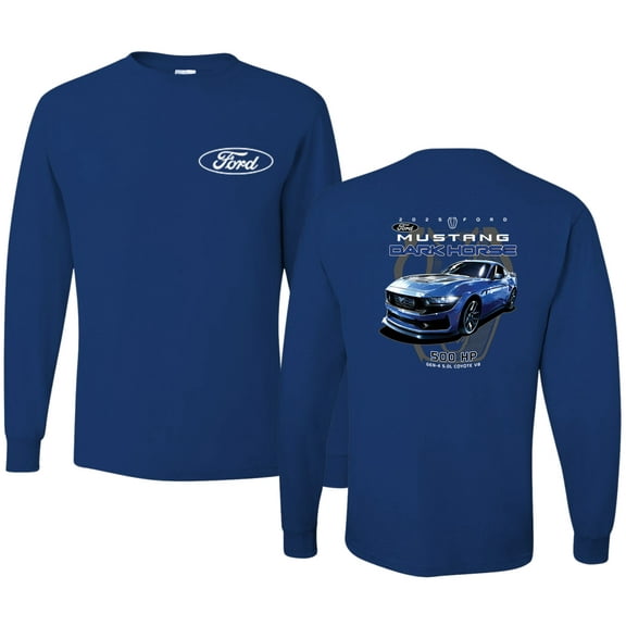 Wild Bobby 2025 Ford Mustang Dark Horse 500 HP 5.0L Men Long Sleeve Shirt